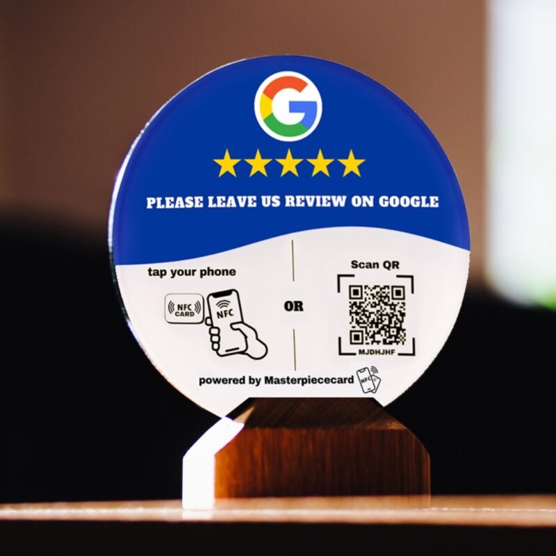 Master piece Card Google Review circle plate Master piece Card Google Review circle plate