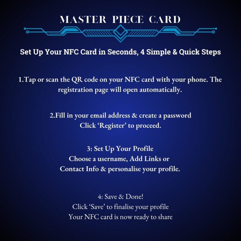 Master piece NFC card Set up Guide